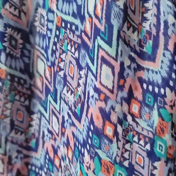 DIVIDED Patterned Short Kimono or Swim Cover Up, Size S - Picture 3 of 5